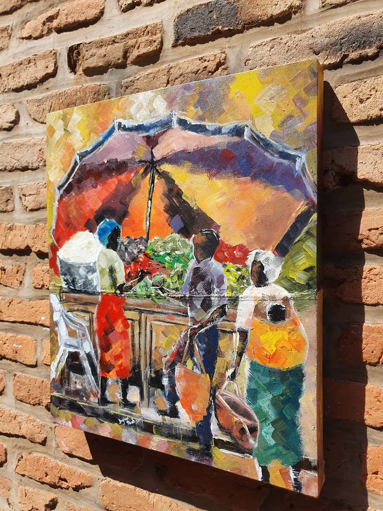 Original Fine Art Rural life Painting by Bugingo Noah