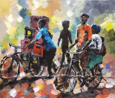 Print of Fine Art Rural life Paintings by Bugingo Noah