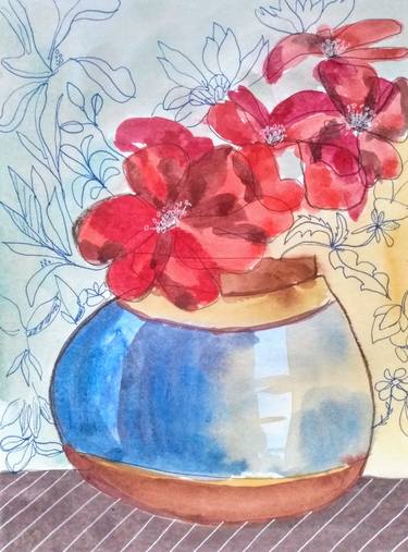 Print of Floral Paintings by Meghana Gauthier