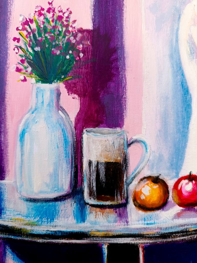 Original Abstract Still Life Painting by Tatsiana Yelistratava