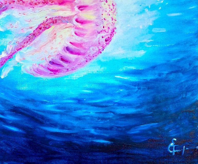 Original Abstract Expressionism Seascape Painting by Tatsiana Yelistratava