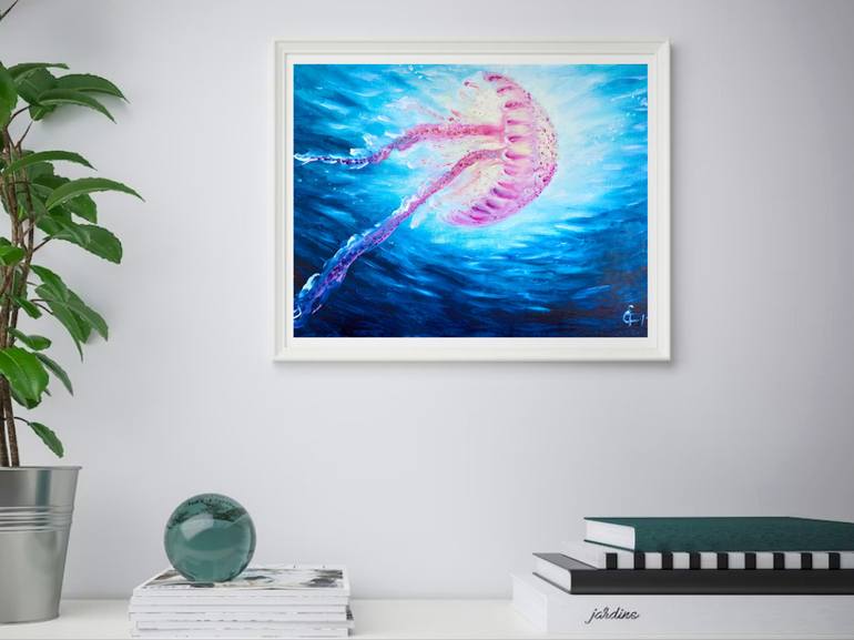 Original Abstract Expressionism Seascape Painting by Tatsiana Yelistratava