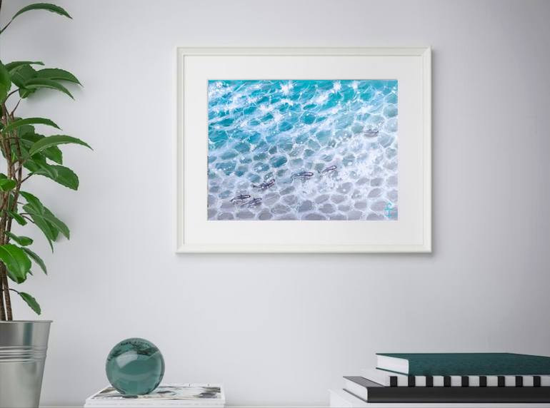 Original Abstract Expressionism Seascape Painting by Tatsiana Yelistratava