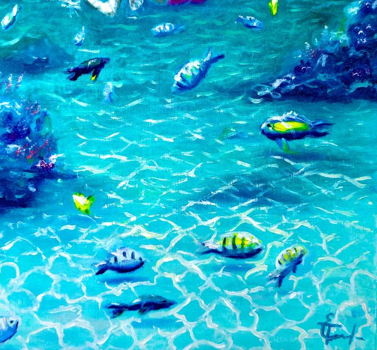 Original Fine Art Seascape Painting by Tatsiana Yelistratava