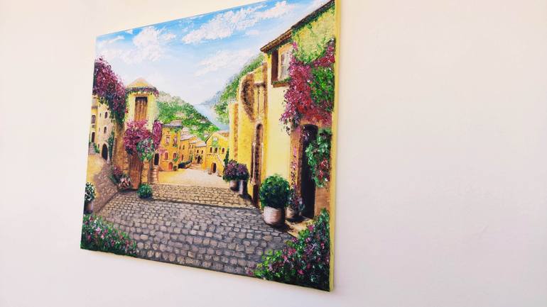 Original Abstract Expressionism Landscape Painting by Tatsiana Yelistratava