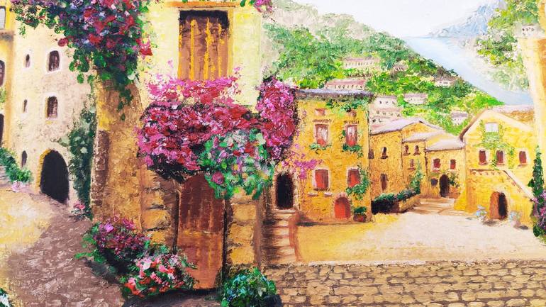 Original Abstract Expressionism Landscape Painting by Tatsiana Yelistratava