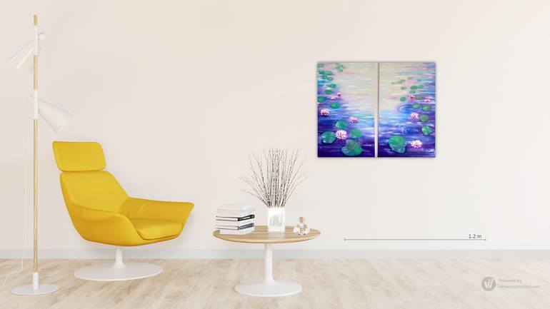 Original Abstract Floral Painting by Tatsiana Yelistratava