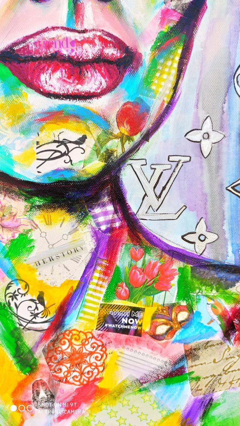 Luxury Louis Vuitton Collage Art Colorful Of Many Pieces Of