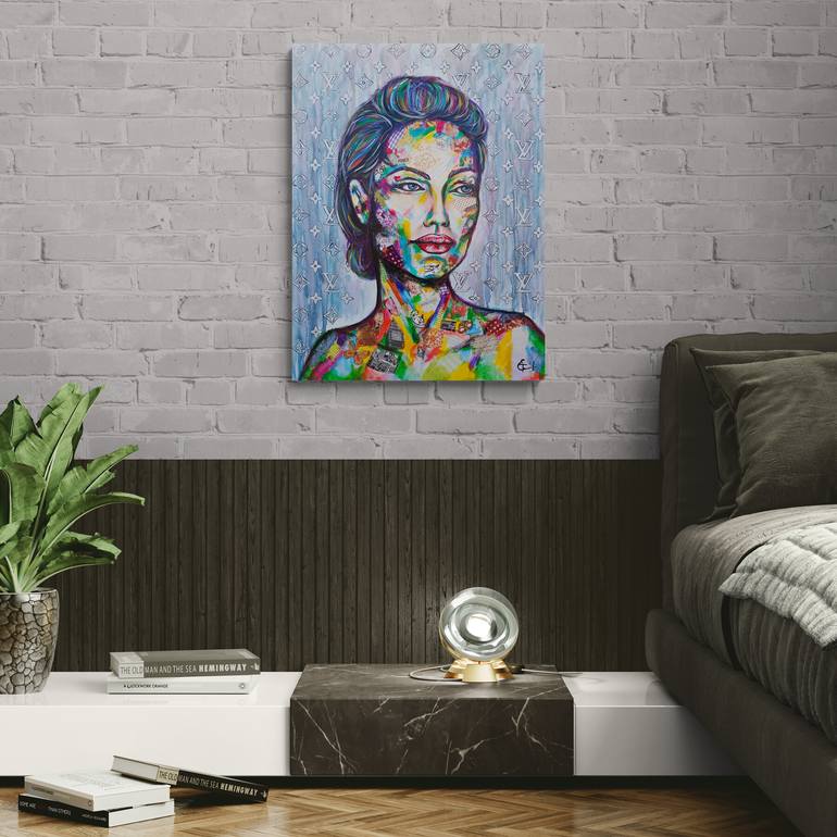 Original Figurative Pop Culture/Celebrity Mixed Media by Tatsiana Yelistratava