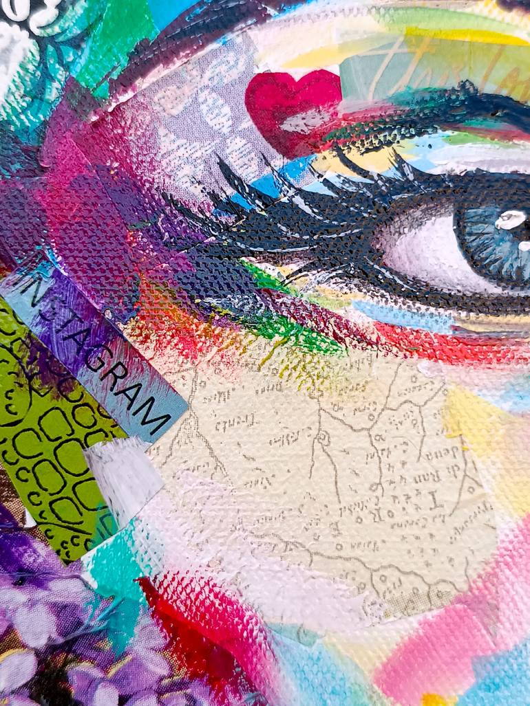 Original Figurative Pop Culture/Celebrity Mixed Media by Tatsiana Yelistratava