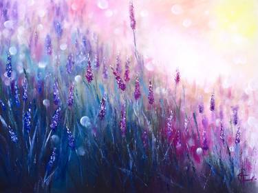 Purple wildflowers. large print on paper.- Limited Edition of 10 thumb