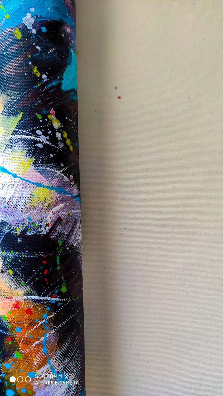 Original Abstract Expressionism Animal Painting by Tatsiana Yelistratava