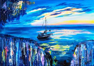 Original Abstract Seascape Paintings by Tatsiana Yelistratava