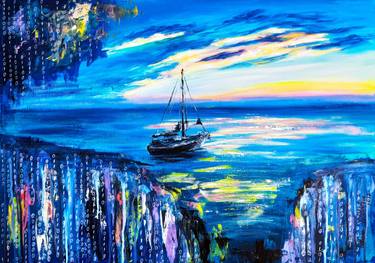 Print of Abstract Seascape Paintings by Tatsiana Yelistratava