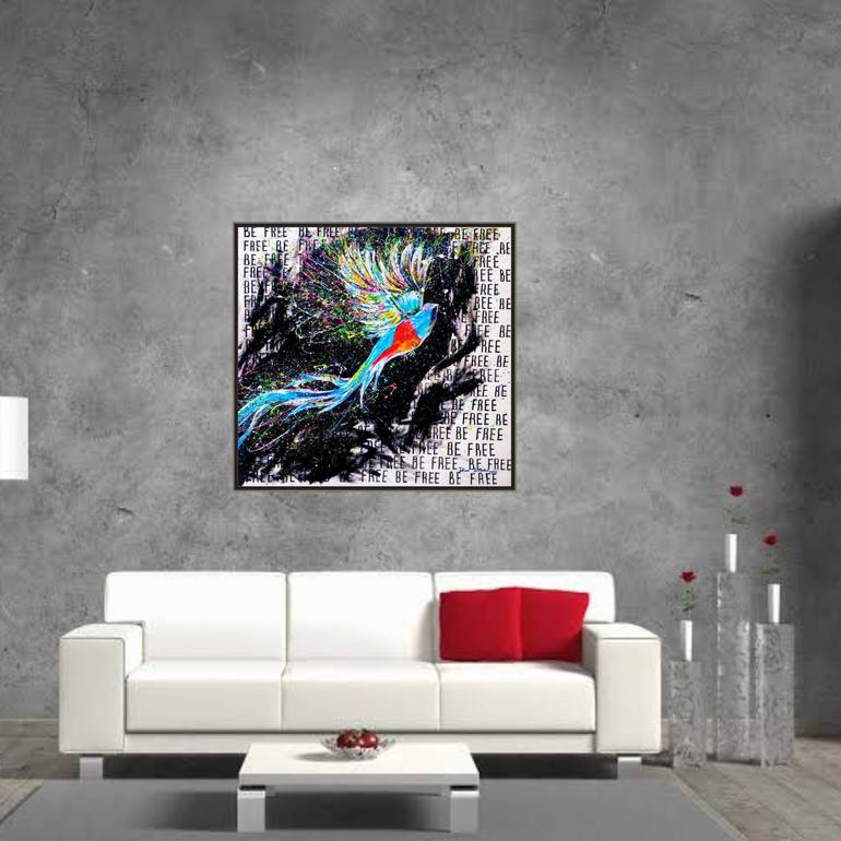 Original Abstract Animal Painting by Tatsiana Yelistratava