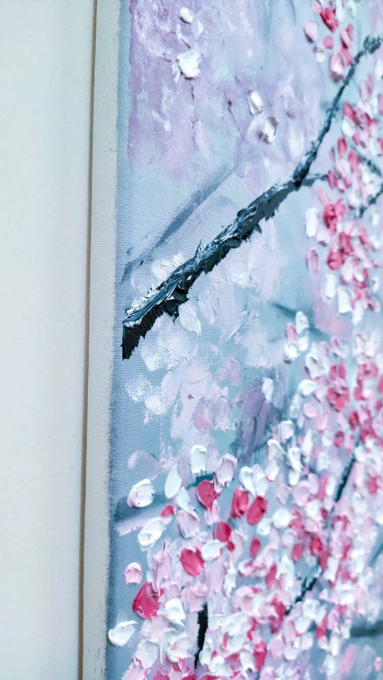 Original Abstract Floral Painting by Tatsiana Yelistratava