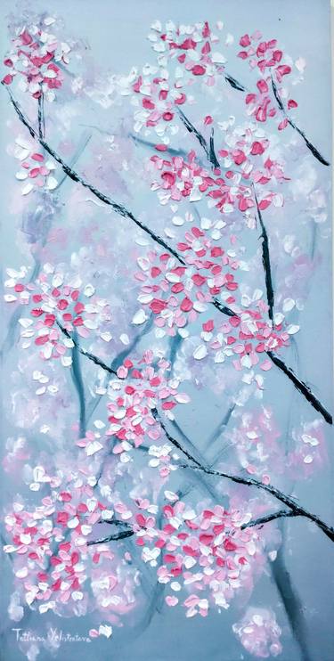 Sakura tree blossom painting part 2. thumb