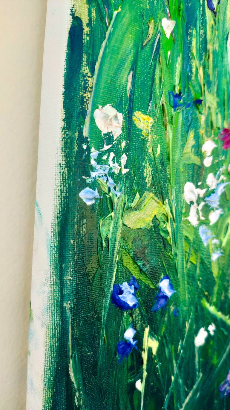 Original Abstract Floral Painting by Tatsiana Yelistratava