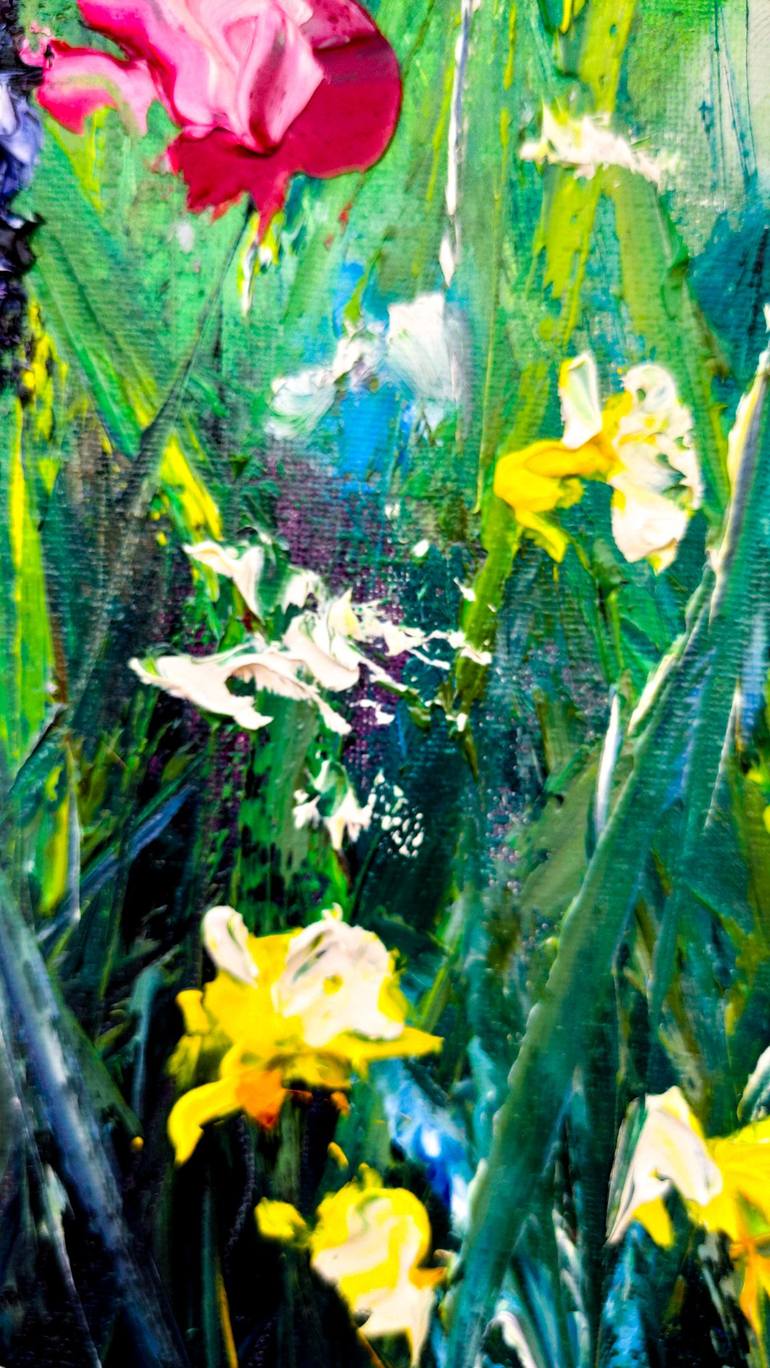 Original Abstract Expressionism Floral Painting by Tatsiana Yelistratava