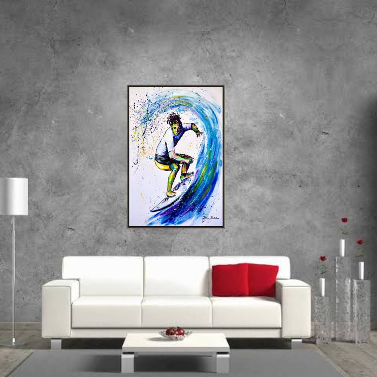 Original Expressionism Sports Painting by Tatsiana Yelistratava