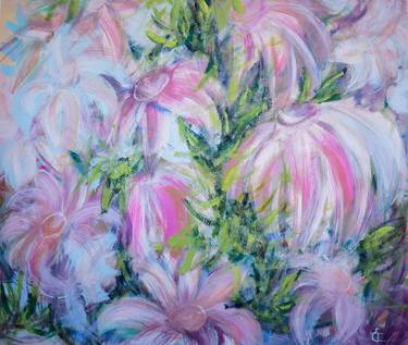 Original Abstract Expressionism Floral Paintings by Tatsiana Yelistratava