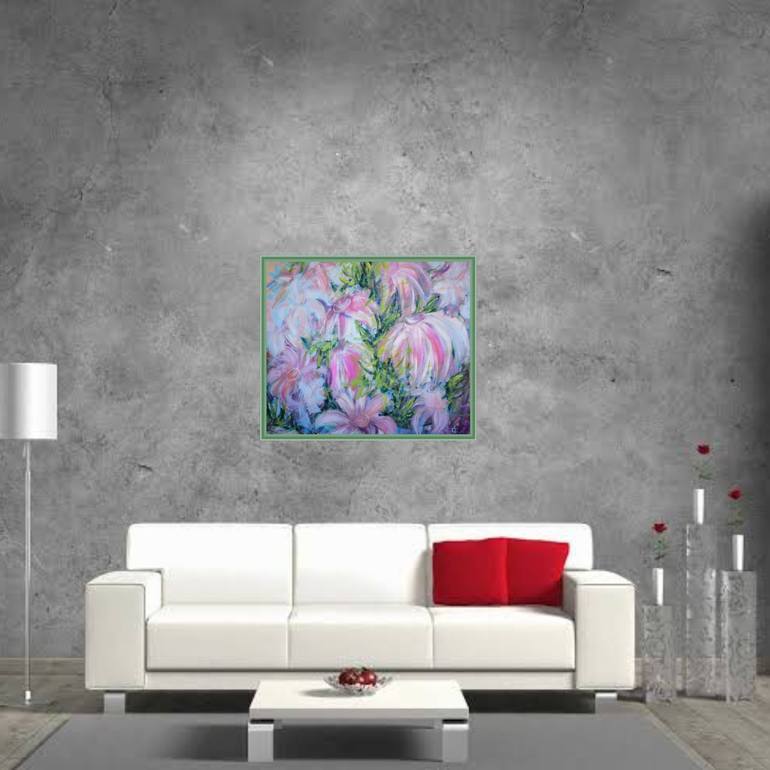 Original Abstract Expressionism Floral Painting by Tatsiana Yelistratava