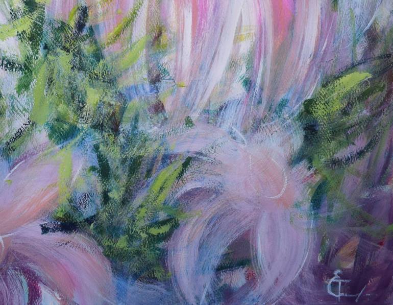 Original Abstract Expressionism Floral Painting by Tatsiana Yelistratava