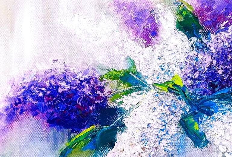 Original Abstract Floral Painting by Tatsiana Yelistratava