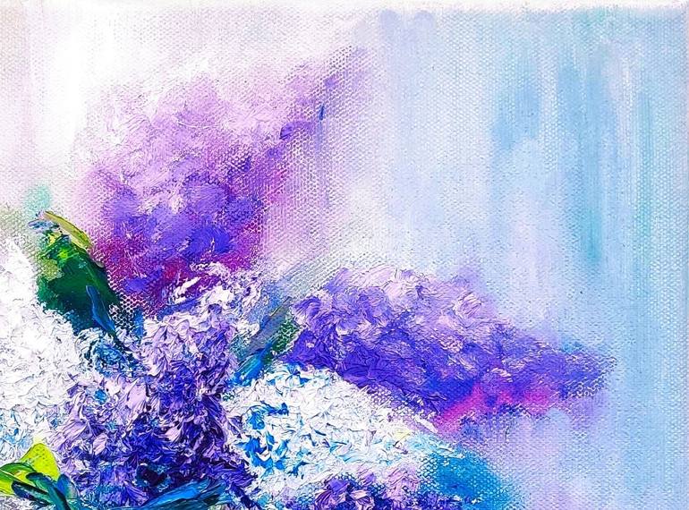 Original Abstract Floral Painting by Tatsiana Yelistratava