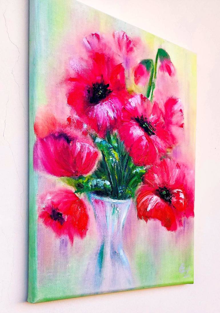 Original Floral Painting by Tatsiana Yelistratava