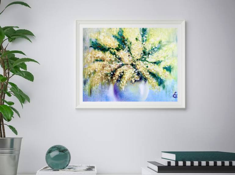 Original Abstract Floral Painting by Tatsiana Yelistratava