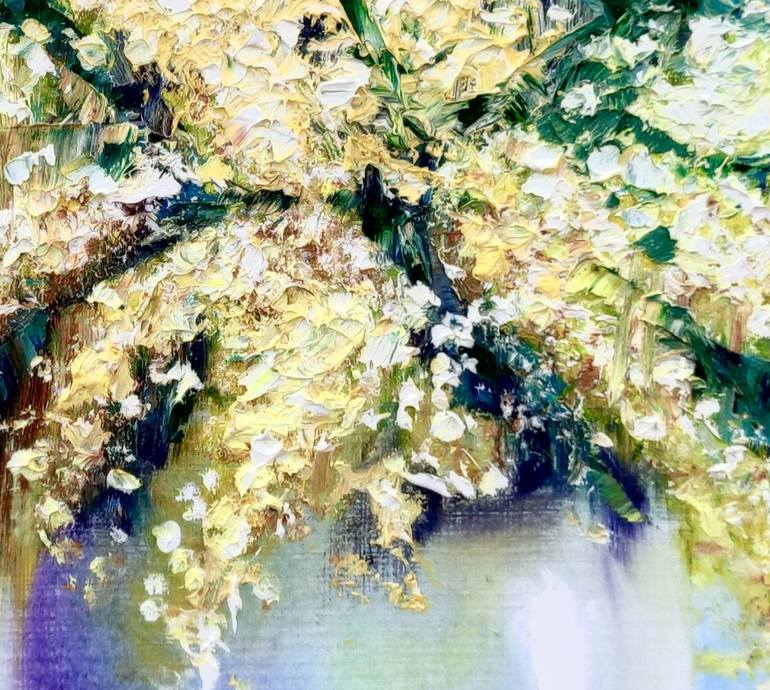 Original Abstract Floral Painting by Tatsiana Yelistratava