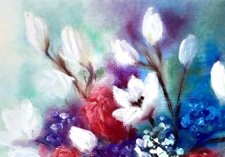Original Floral Painting by Tatsiana Yelistratava