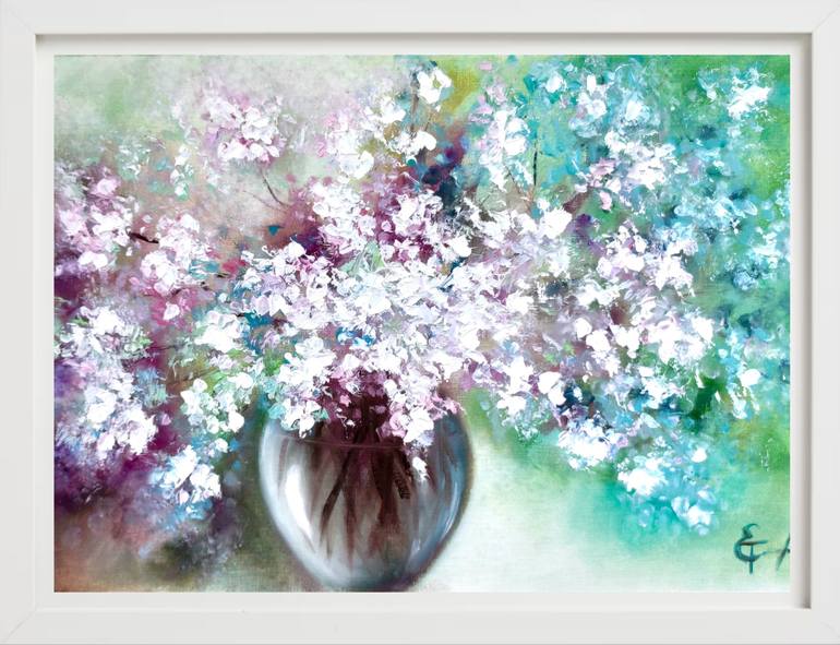 Original Floral Painting by Tatsiana Yelistratava