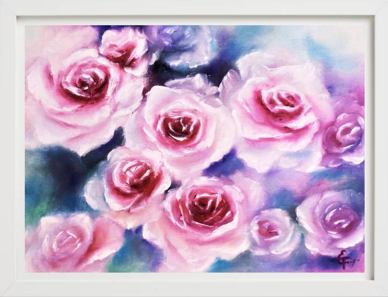 Original Floral Painting by Tatsiana Yelistratava