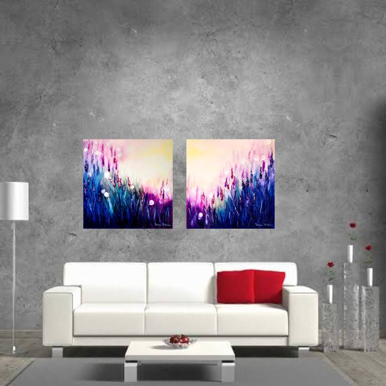 Original Abstract Expressionism Landscape Painting by Tatsiana Yelistratava