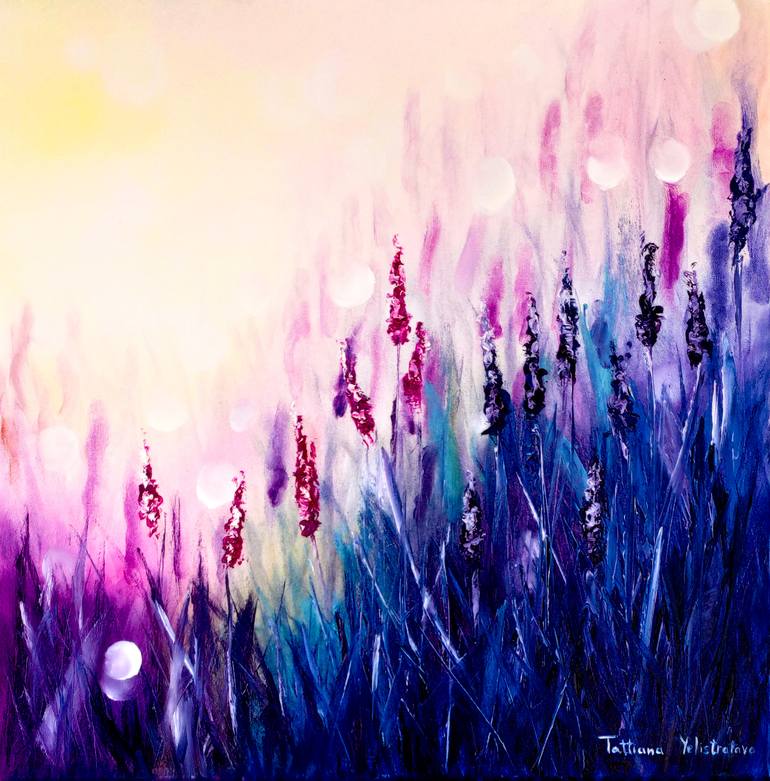 Original Abstract Expressionism Landscape Painting by Tatsiana Yelistratava