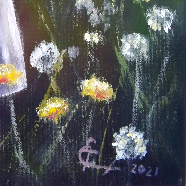 Original Contemporary Floral Painting by Tatsiana Yelistratava