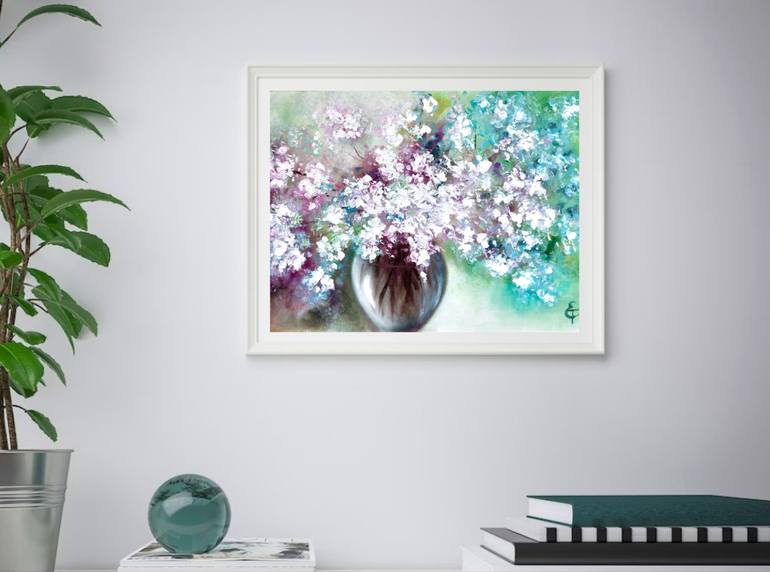 Original Contemporary Floral Painting by Tatsiana Yelistratava