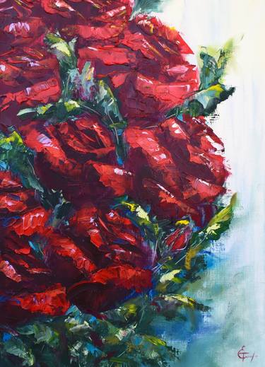 Print of Abstract Expressionism Floral Paintings by Tatsiana Yelistratava