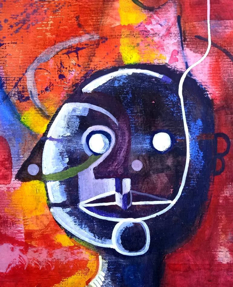 Original Abstract Men Mixed Media by Daniel Victor