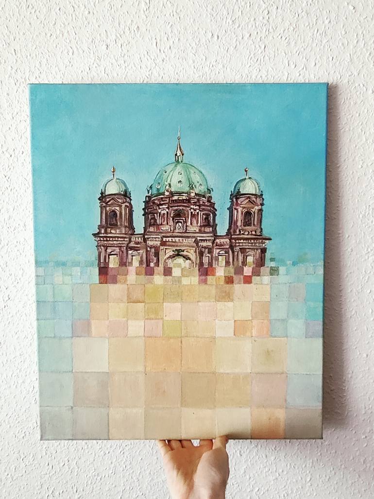 Original Surrealism Architecture Painting by Iuliia Frantseva