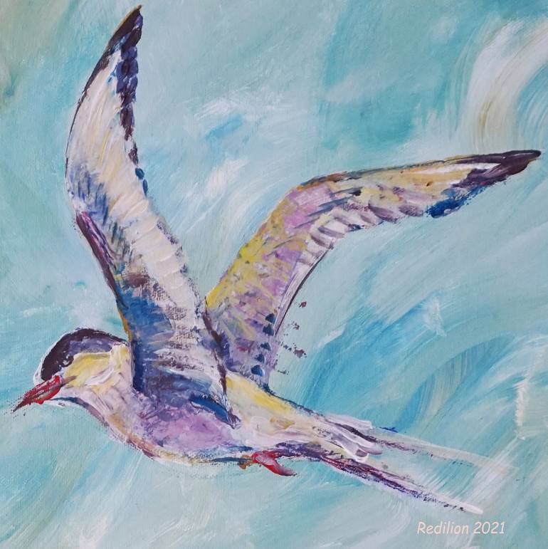 Original Expressionism Animal Painting by Iuliia Frantseva