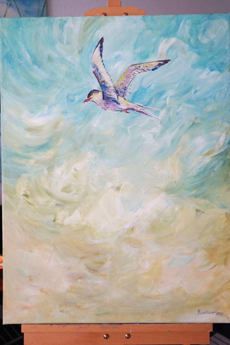 Original Expressionism Animal Painting by Iuliia Frantseva