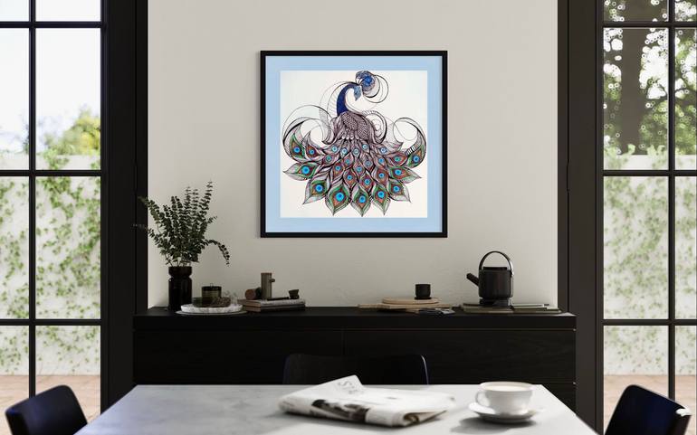 Original Illustration Animal Painting by Maria Tuzhilkina