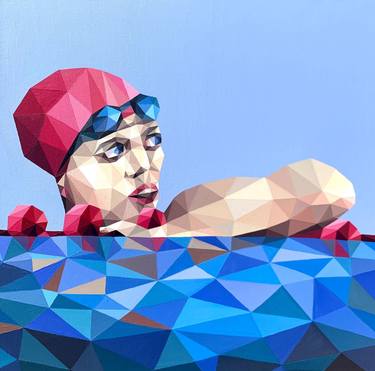 Print of Abstract Sport Paintings by Maria Tuzhilkina