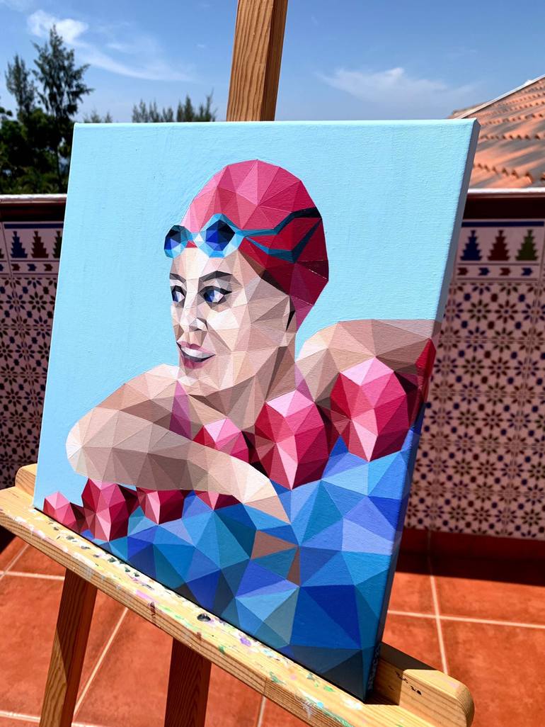 Original Abstract People Painting by Maria Tuzhilkina