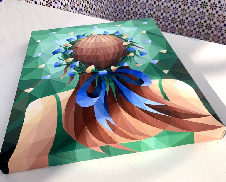 Original Abstract Floral Painting by Maria Tuzhilkina