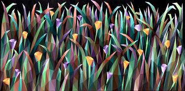 Print of Abstract Botanic Paintings by Maria Tuzhilkina