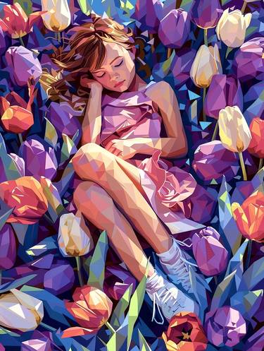 Original Abstract Children Digital by Maria Tuzhilkina